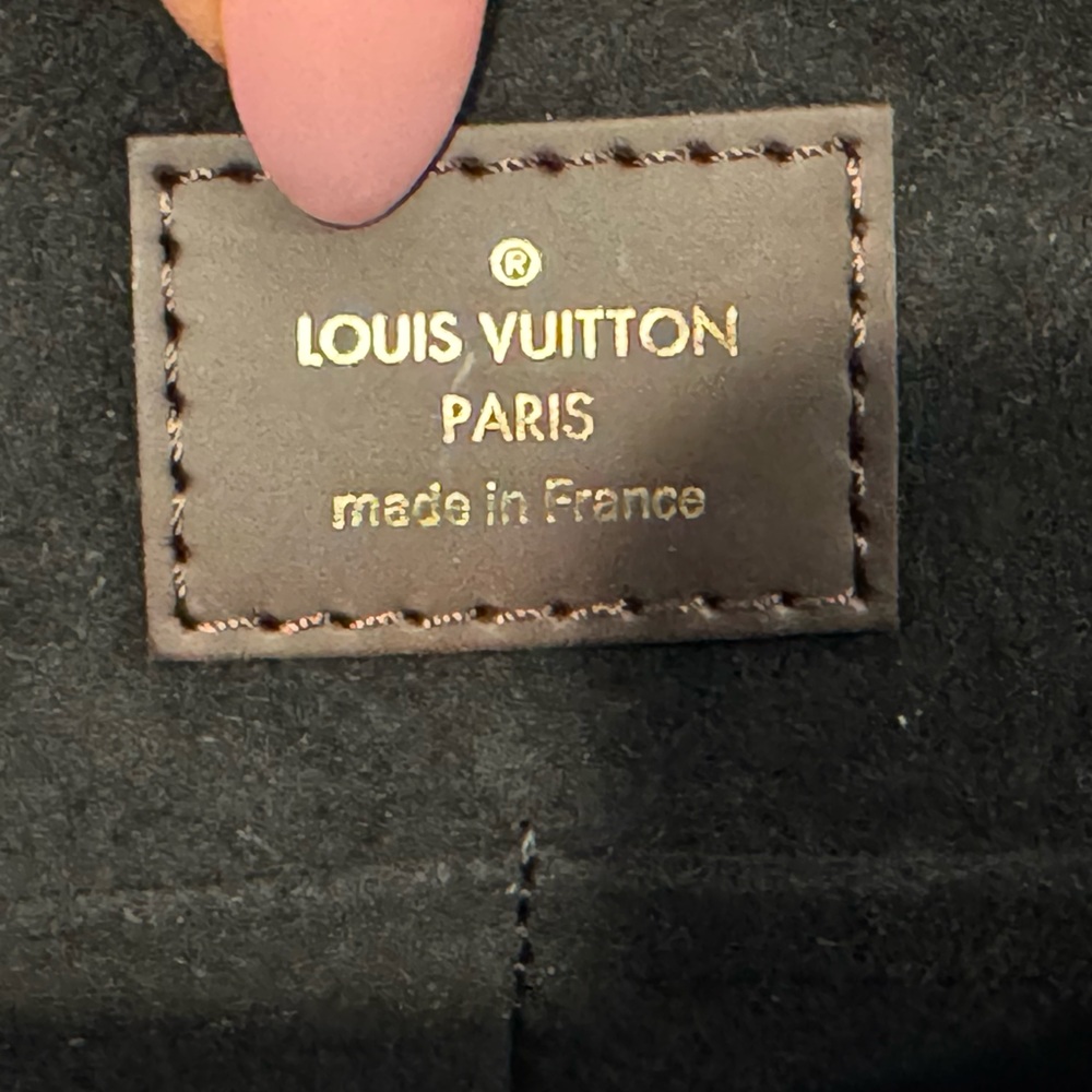 Louis Vuitton Damier Ebene Jersey Tote w pink strap - Picture 9 of 12